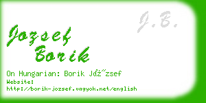 jozsef borik business card